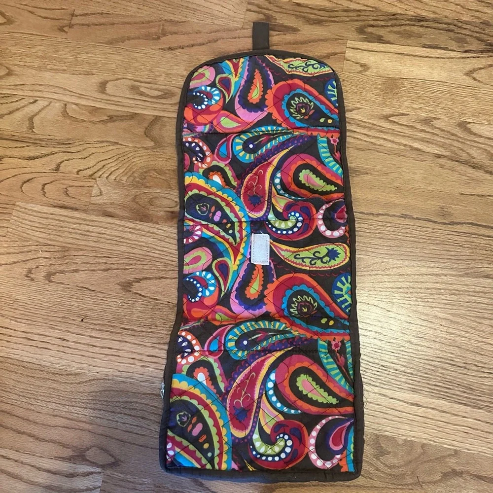 Buckhead Betties Hanging Toiletry Bag in Brown Floral Paisley Pattern